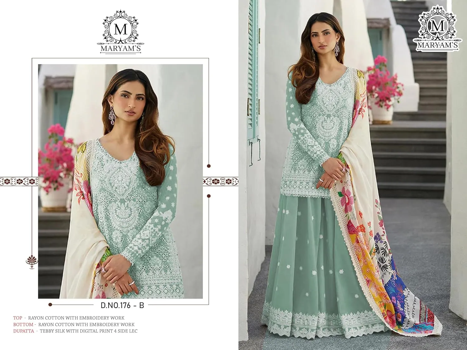 Indian Pakistani Salwar Kameez suit ready to wear embroidered plus size eid festival for women (k176)