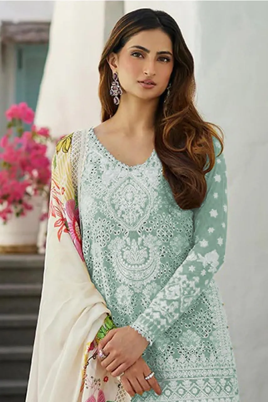 Indian Pakistani Salwar Kameez suit ready to wear embroidered plus size eid festival for women (k176)