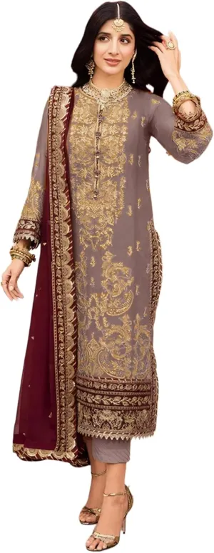 Indian Pakistani Salwar Kameez suit ready to wear embroidered plus size eid festival for women (k179)