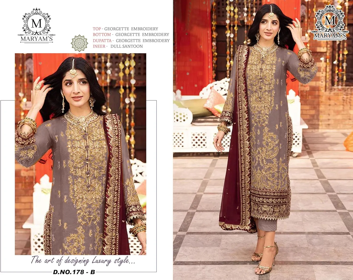 Indian Pakistani Salwar Kameez suit ready to wear embroidered plus size eid festival for women (k179)