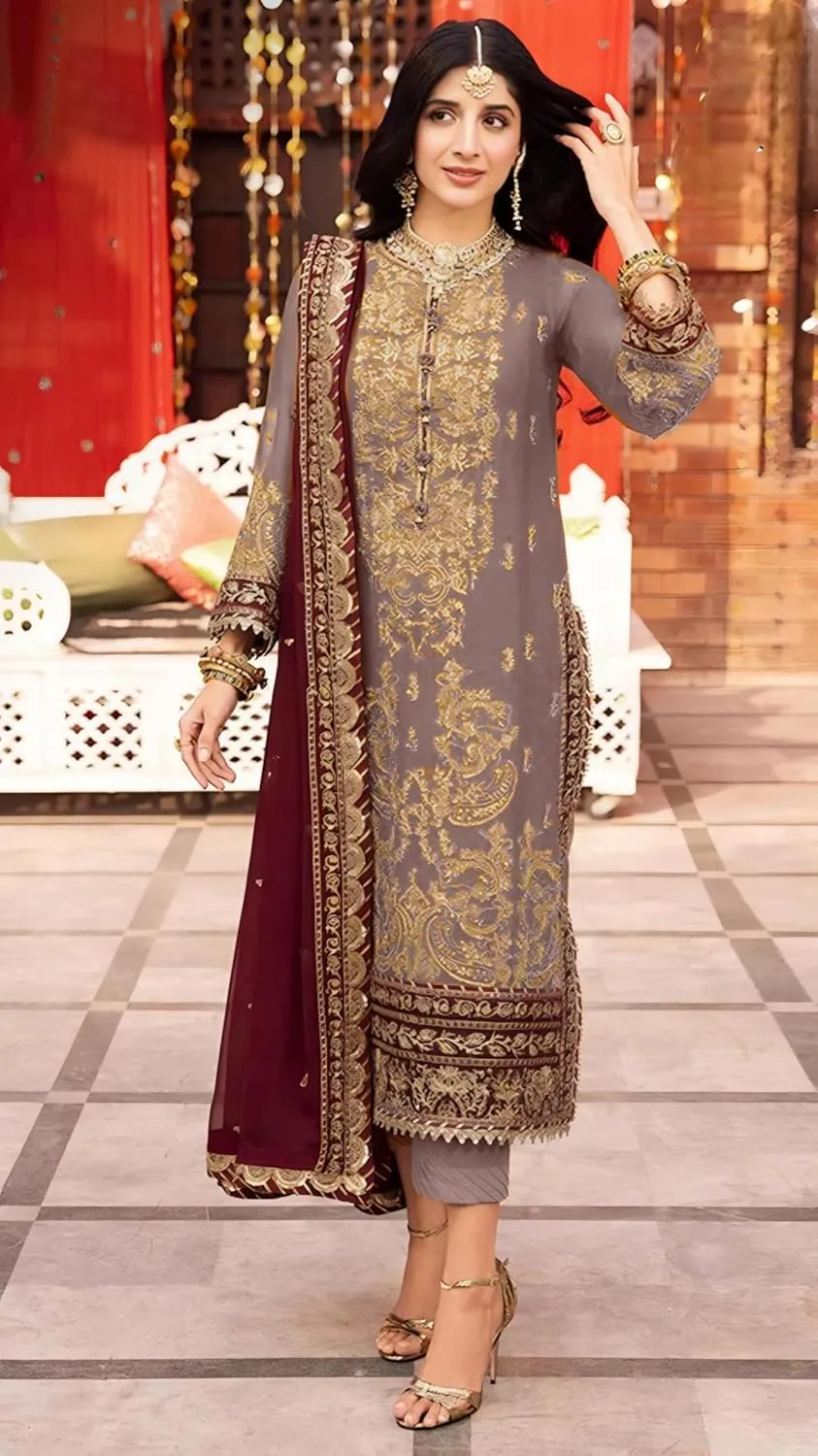 Indian Pakistani Salwar Kameez suit ready to wear embroidered plus size eid festival for women (k179)