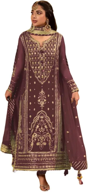 Indian Pakistani Salwar Kameez suit ready to wear embroidered plus size eid festival for women (k183)