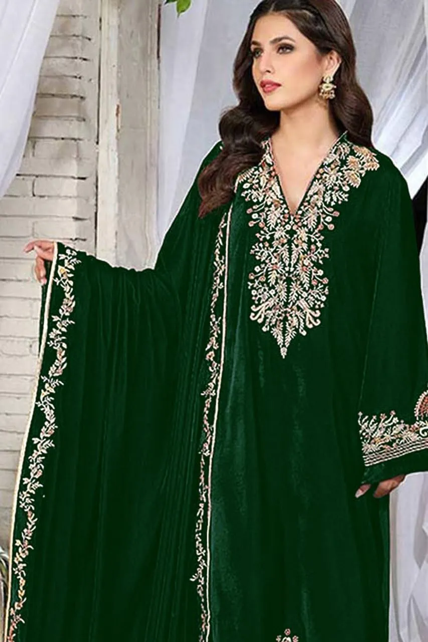 Indian Pakistani Salwar Kameez suit ready to wear embroidered plus size eid festival for women (k184)