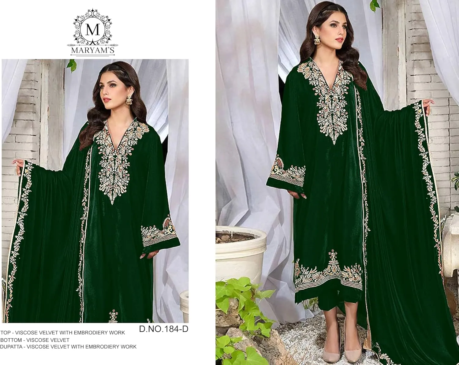 Indian Pakistani Salwar Kameez suit ready to wear embroidered plus size eid festival for women (k184)