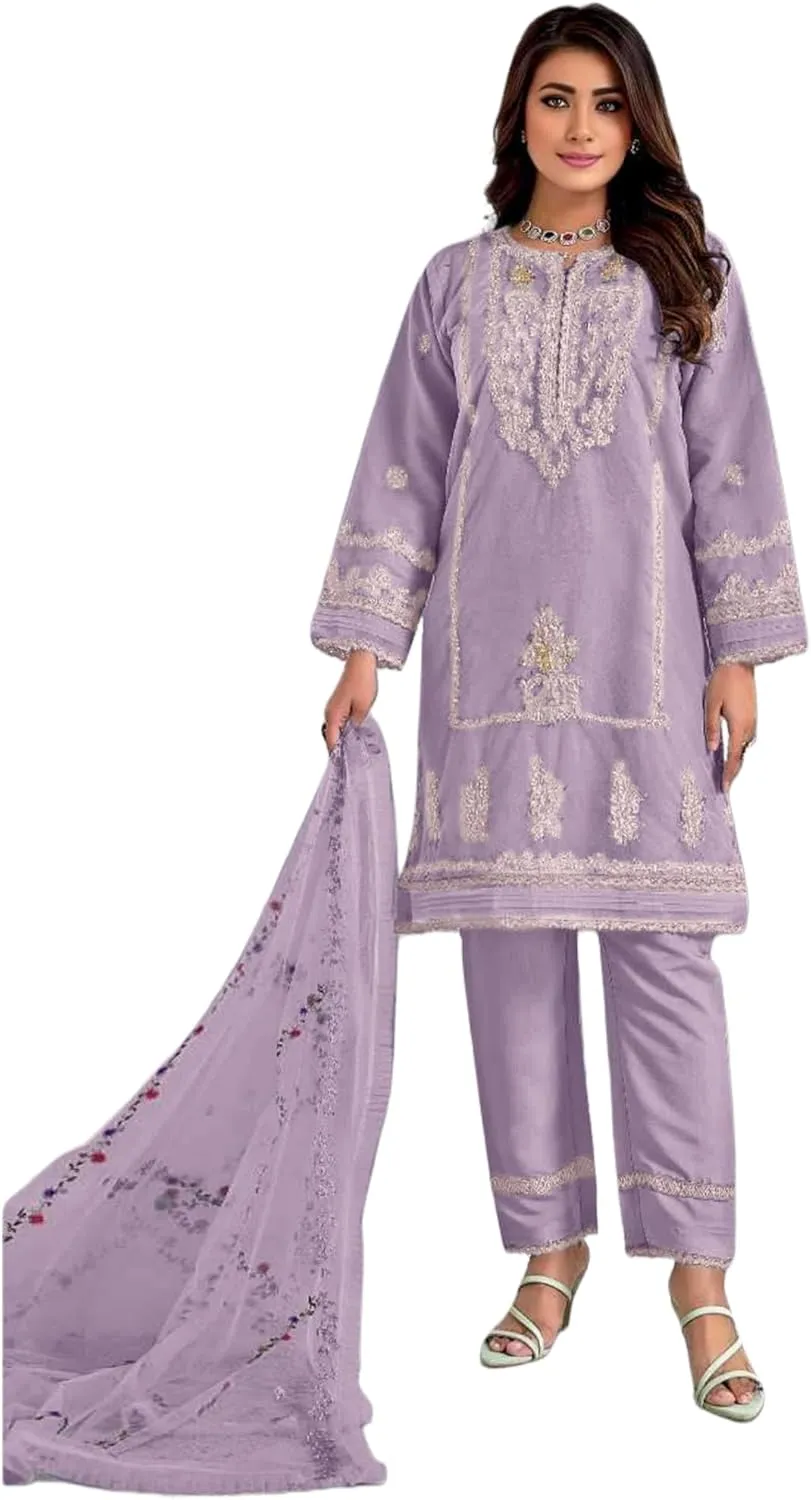 Indian Pakistani Salwar Kameez suit ready to wear embroidered plus size eid festival for women (k185)