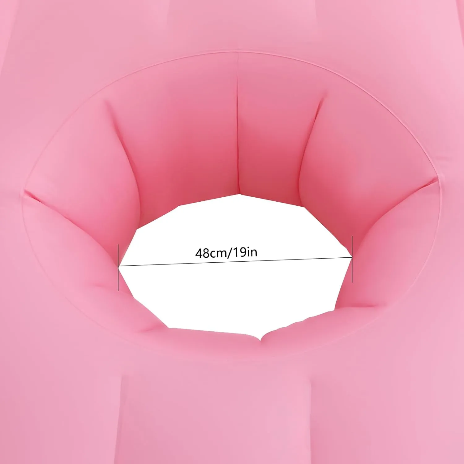 Inflatable Bed with 19 in Center Hole, 72 * 40 * 17 in, for Post-Operative Recovery, Poolside, Camping, Travel Beds, Guest-Bed at Home (Pink)