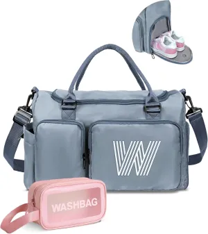 Initial Travel Bag for Girls, Kids Travel Duffel Bag, Sports Bag, Personalized Weekender Bag with Shoes Compartment, Monogram Sleepover Bag, teacher gifts, bridal shower Gifts