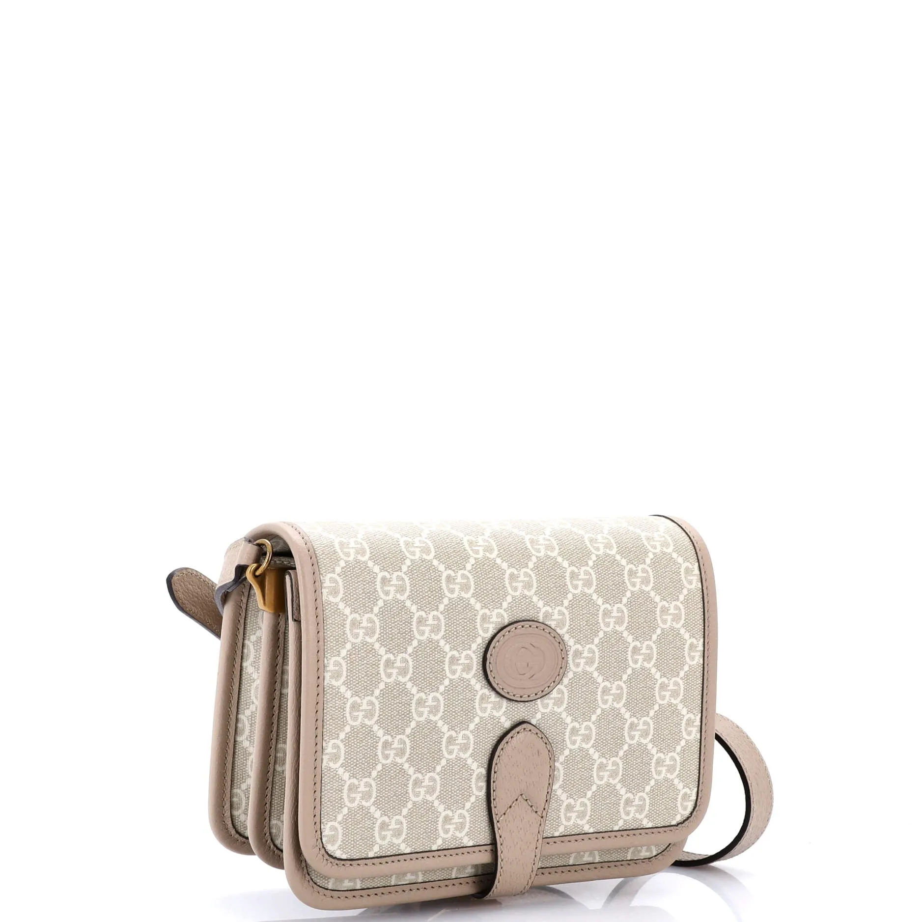 Interlocking G Patch Messenger Bag GG Coated Canvas Mini