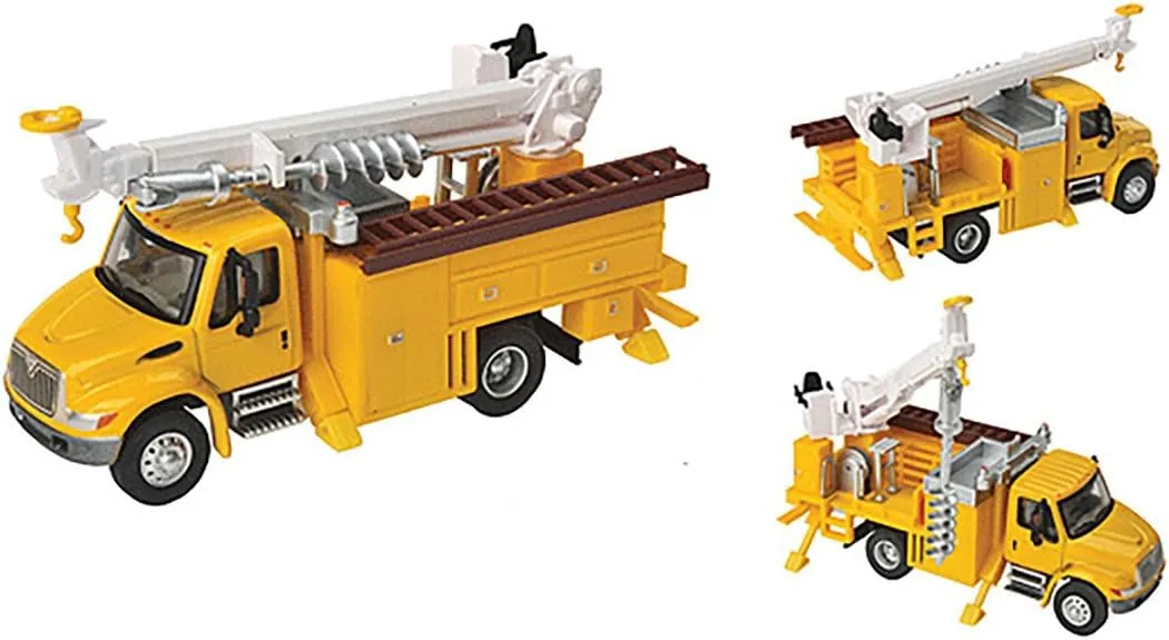 International, Yellow 4300 Utility Truck w/Drill