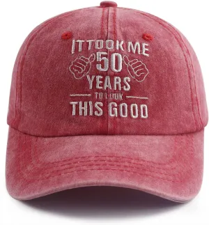 It Took Me 50 Years to Look This Good Hat for Women Men, Funny Adjustable Embroidery 50th Birthday Baseball Cap