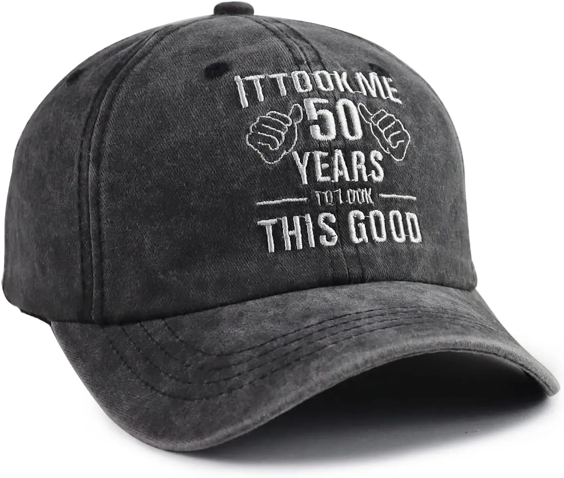 It Took Me 50 Years to Look This Good Hat for Women Men, Funny Adjustable Embroidery 50th Birthday Baseball Cap