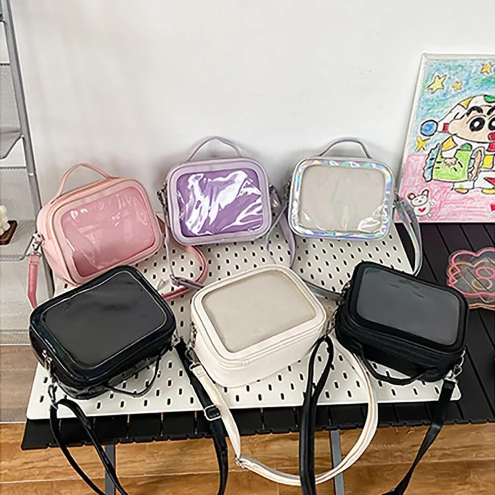 Ita JK Uniform Handbag, Kawaii Messenger Clear Shoulder Crossbody Purse, Kawaii Pin Display Bag With Insert For Anime