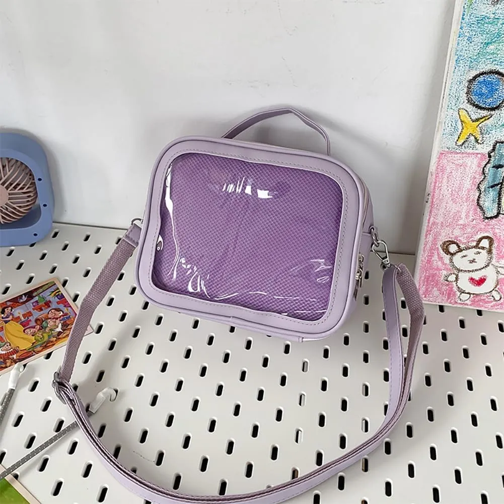 Ita JK Uniform Handbag, Kawaii Messenger Clear Shoulder Crossbody Purse, Kawaii Pin Display Bag With Insert For Anime