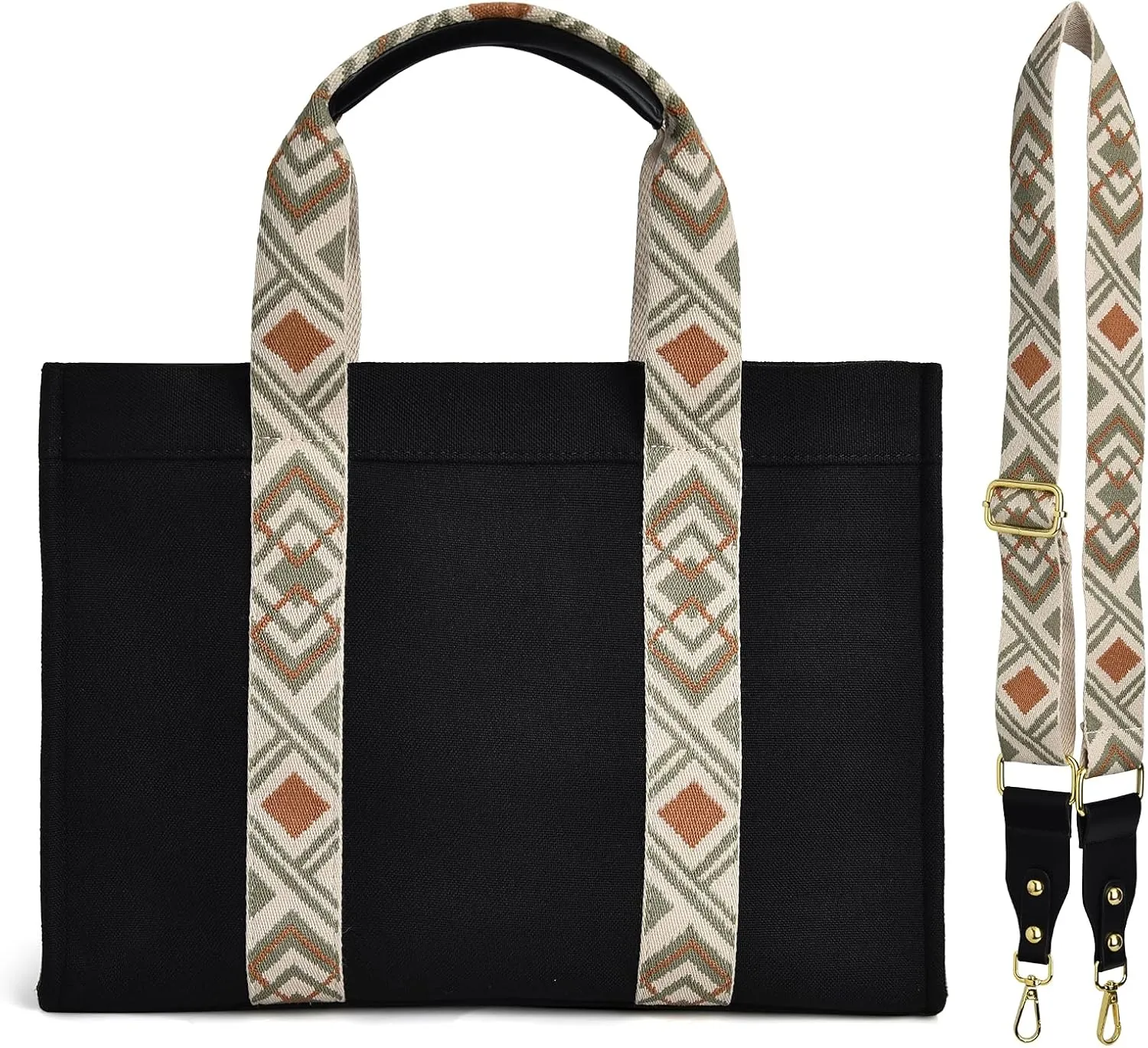 IwIeIaIrI Canvas Laptop Tote Bag for Women Large Capacity Hobo Tote Bag With Zipper Daily Multi-Scene Use Bags Work Handbag