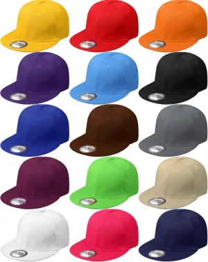 JaGely 15 Pack Snapback Hats for Men Hip Hop Style Hats Solid Baseball Adjustable Snapback Cap Flat Brim Baseball Caps(Fresh Colors)
