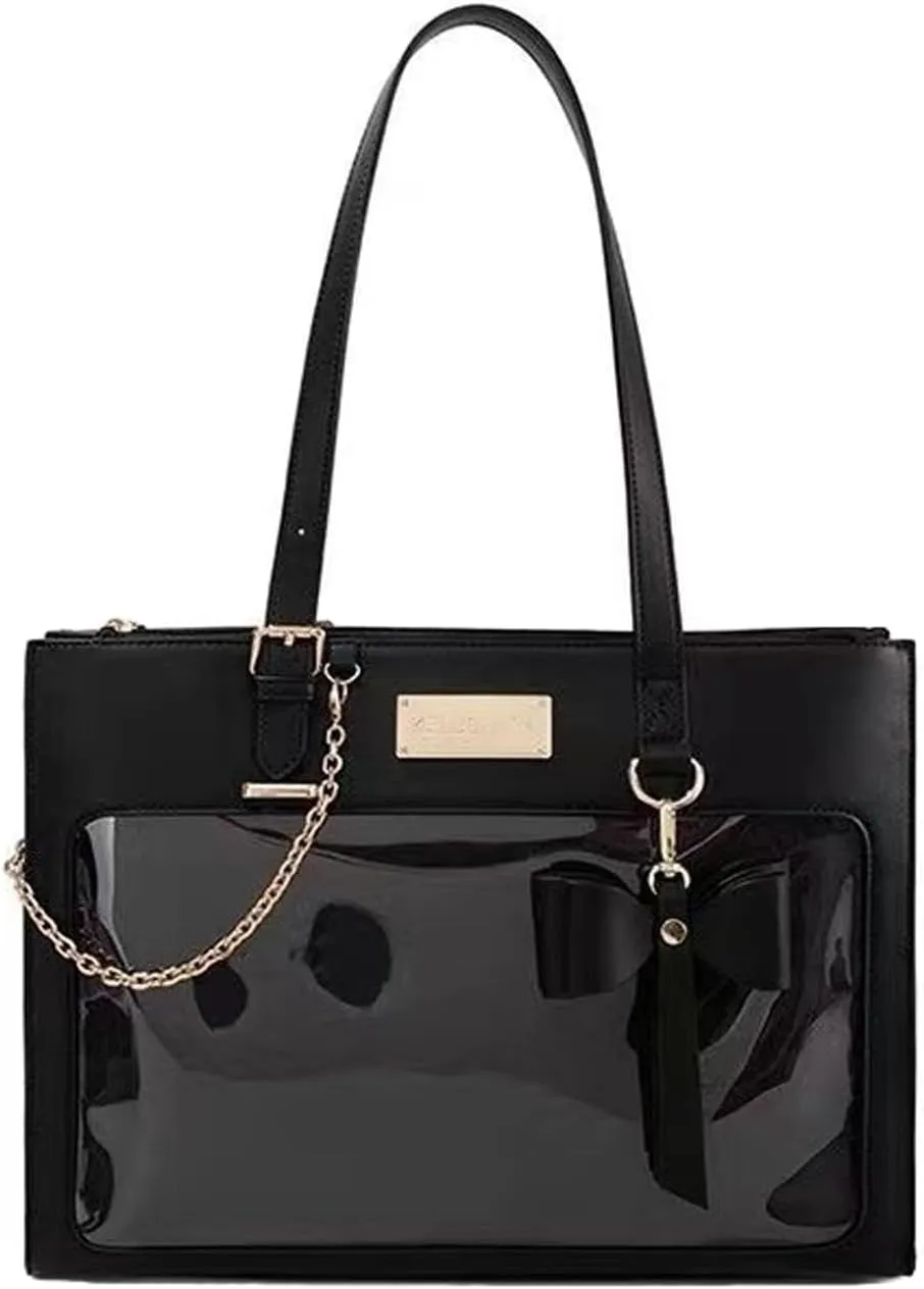 Japanese Style Sweet Bow Lolita Handbags PU Leather Display Messenger Shoulder Bag Women's Fashion Top-handle Bag