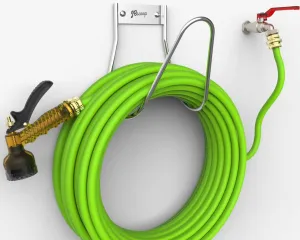 JBscoop Garden Hose Holder Stainless Steel Small Wall Mount Garden Hose Hook, Ideal for Water, Air, Hydraulic Hose, Ropes, Extension Cords Heavy Duty & Rust Proof Large Set of 1