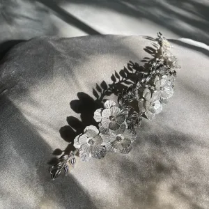 JESSAMY - Silver Botanical Bridal, Festival Flower Head Band or Hair vine