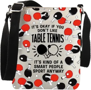 JNIAP Table Tennis Lover Gift Ping Pong Player Crossbody Bag Tournament Gift