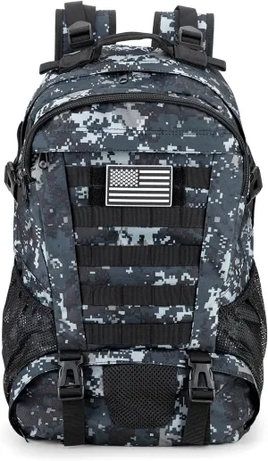 Jueachy Tactical Backpack for Men Hiking Day Pack Molle Military Rucksack Waterproof 30L EDC Bag with USA Flag Patch