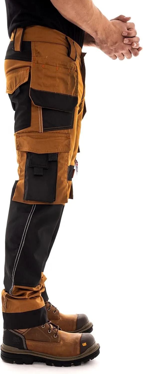 Juicy Trendz Men's Heavy Duty Work Cargo Pants – Reinforced Knees, Multi-Pocket Trousers for Construction & Mechanics