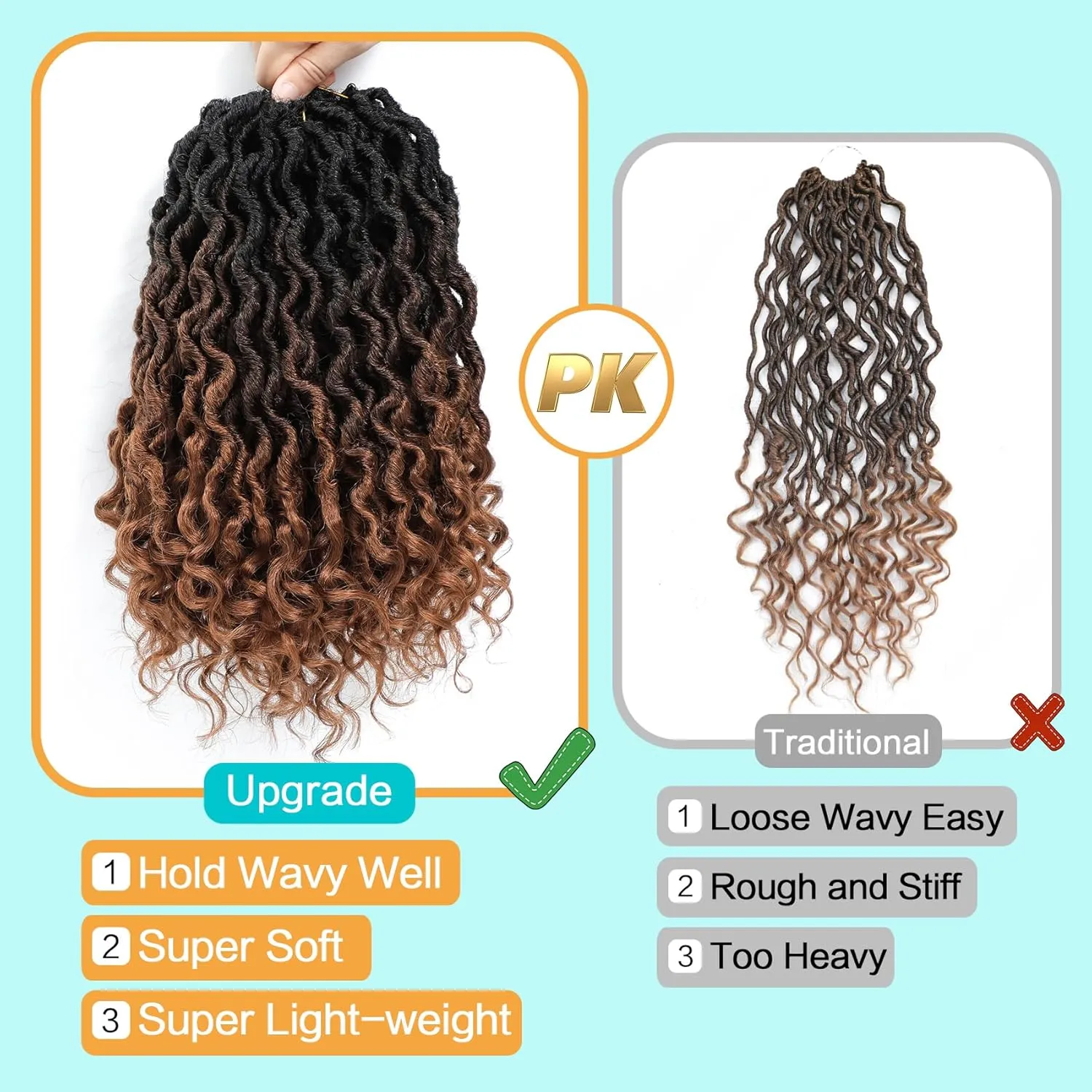 Karida Goddess Locs Crochet Hair 12 Inch, 8 Packs Faux Locs Crochet Hair for Black Women, Pre Looped Crochet Faux Locs With Curly Ends (12 Inch (Pack of 8), 1B/4/30#)