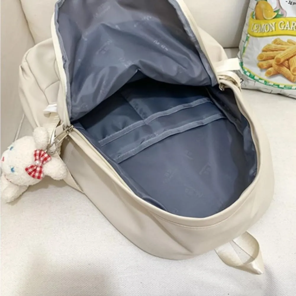 Kawaii Lightweight Waterproof Aesthetic Backpack Shoulder Bag with Cute Accessories (E-Blue Backpack)