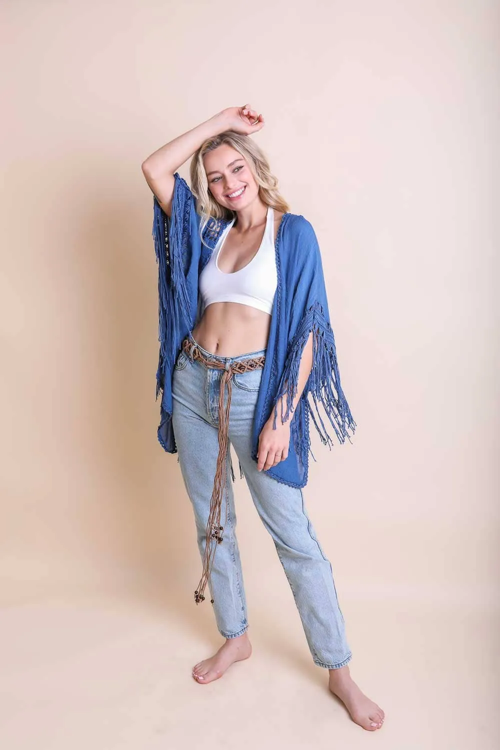 Kimono | Crochet | Blue