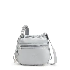 KIPLING-Jamir-Small Drawstring Crossbody with Adjustable Strap-Silver Glam-I5578-K2E