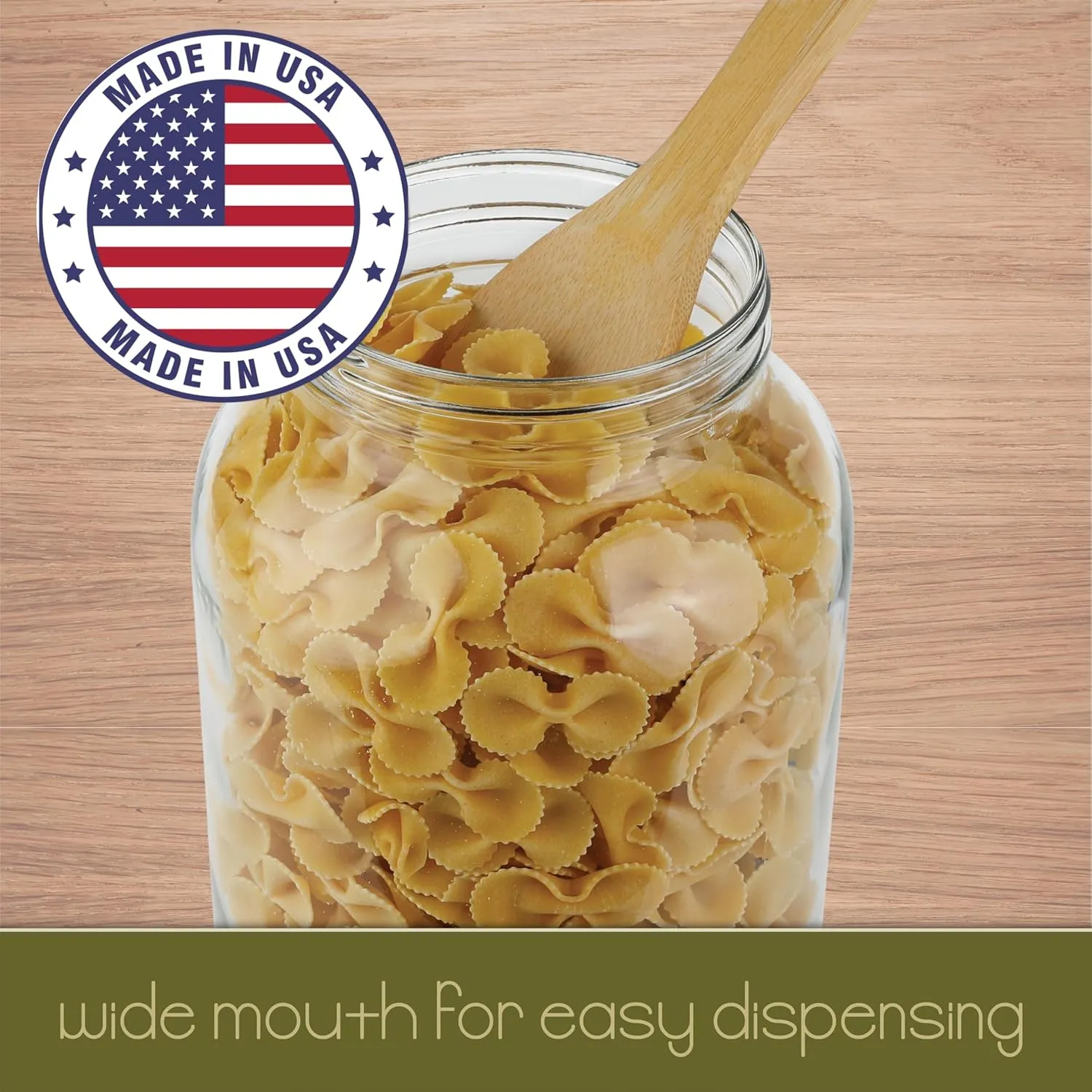 kitchentoolz 1 Gallon Wide Mouth Glass Jar with Airtight Lid – Large Glass Jar for Fermenting, Pickling, Canning, Water Glassing Eggs, and Food Storage – BPA-Free, Made in USA (2-Pack)