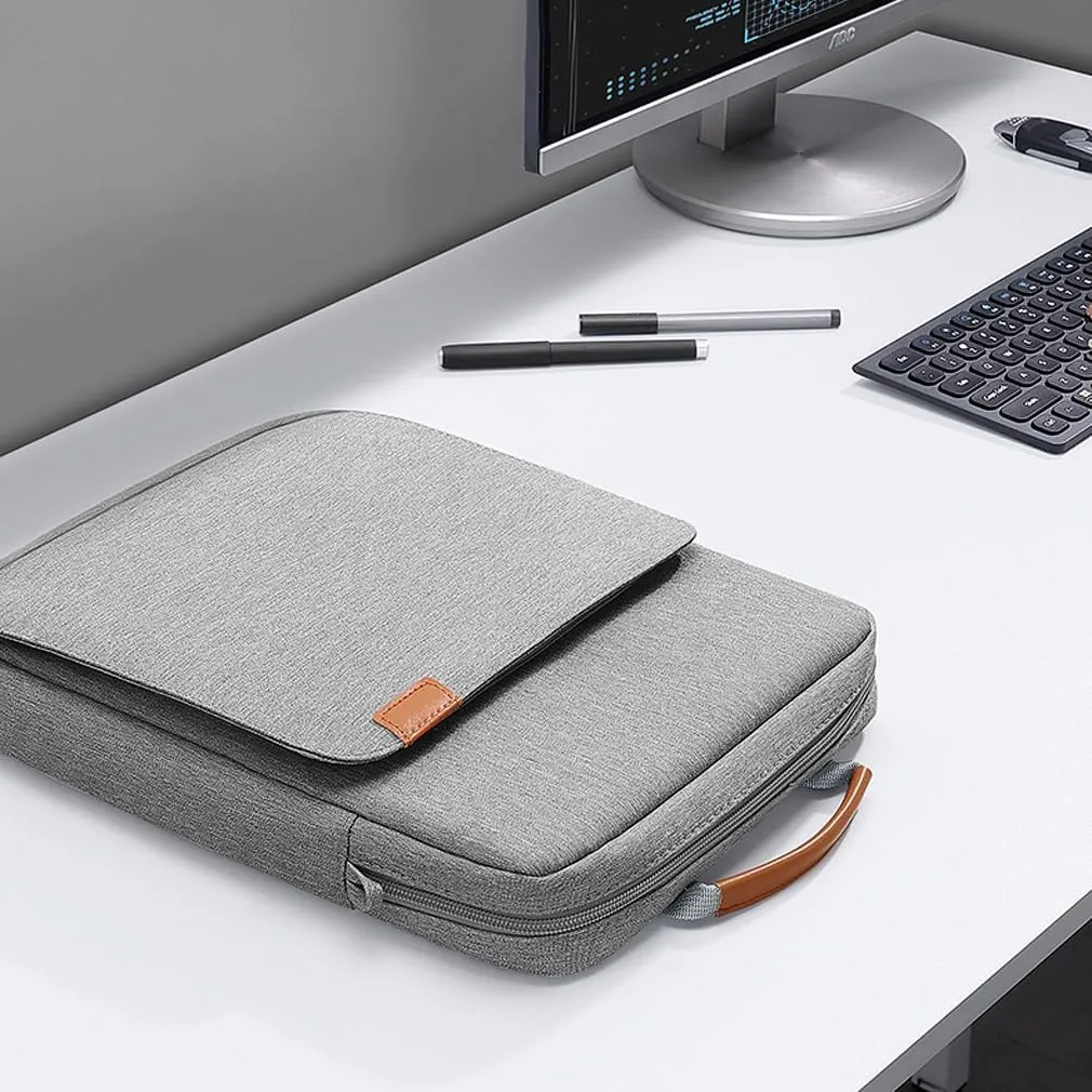 KIZUNA Tablet Sleeve Case 12.5 Inch Shoulder Bag for 13" 13.6" Macbook Air M3 M2/ MacBook Pro 14 M1 M2/ 12.9" 13" iPad Pro M4/ iPad Air M2 Tablet / 13 inch Surface Pro 10 9 8/13.4" XPS 13 Samsung,Grey