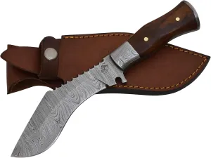 Knives Ranch Handmade EDC Utility Knife - Full Tang Construction - Rosewood Handle - Heavy Duty Cowboy Sheath Snug Fit (3147-IRW)