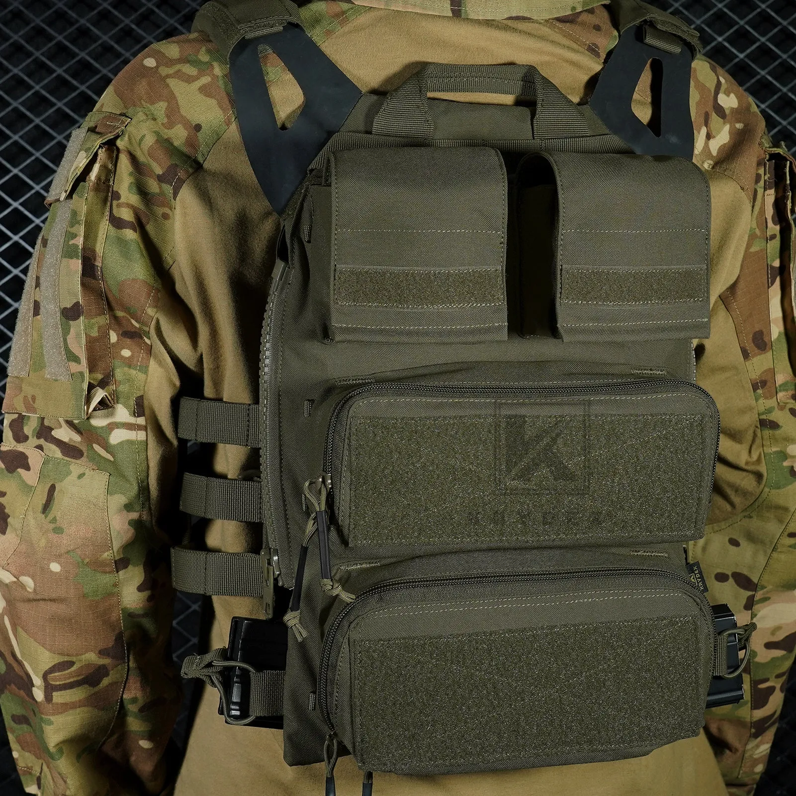 KRYDEX Tactical Modular Zip On Backpack for CPC NCPC JPC 2.0 AVS Vest Zipper Molle Back Panel