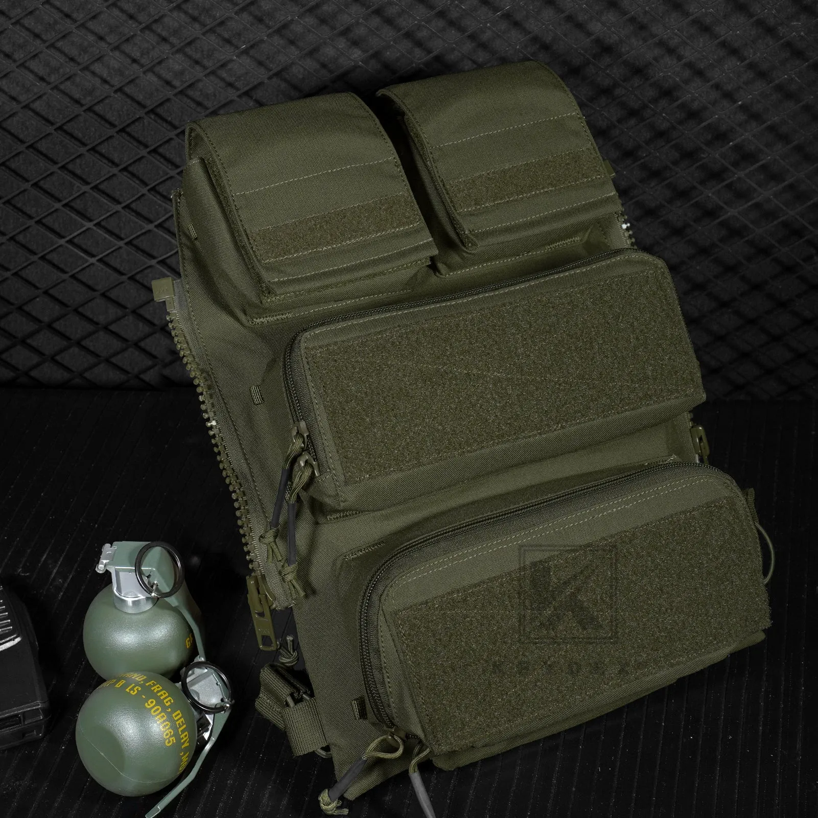 KRYDEX Tactical Modular Zip On Backpack for CPC NCPC JPC 2.0 AVS Vest Zipper Molle Back Panel