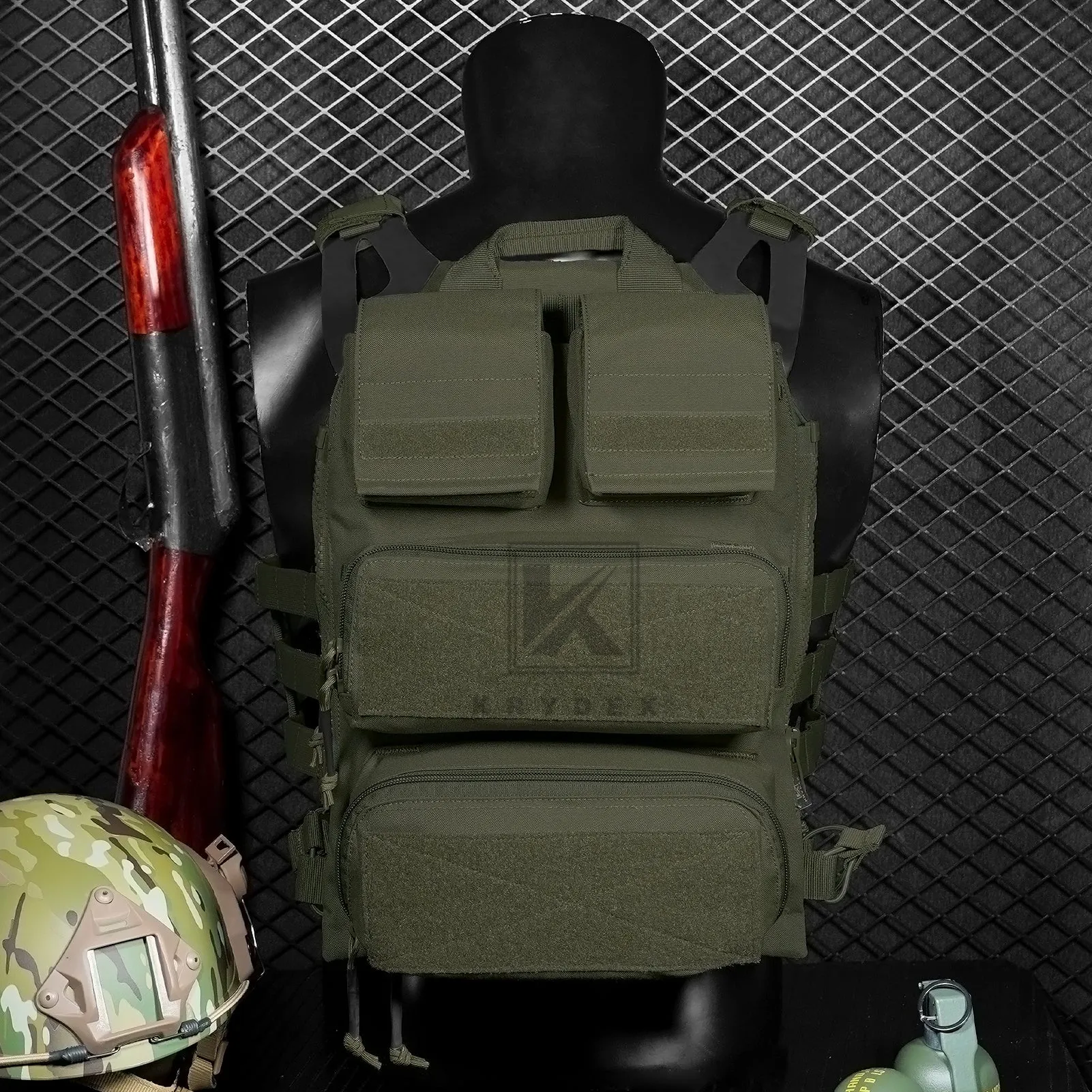 KRYDEX Tactical Modular Zip On Backpack for CPC NCPC JPC 2.0 AVS Vest Zipper Molle Back Panel