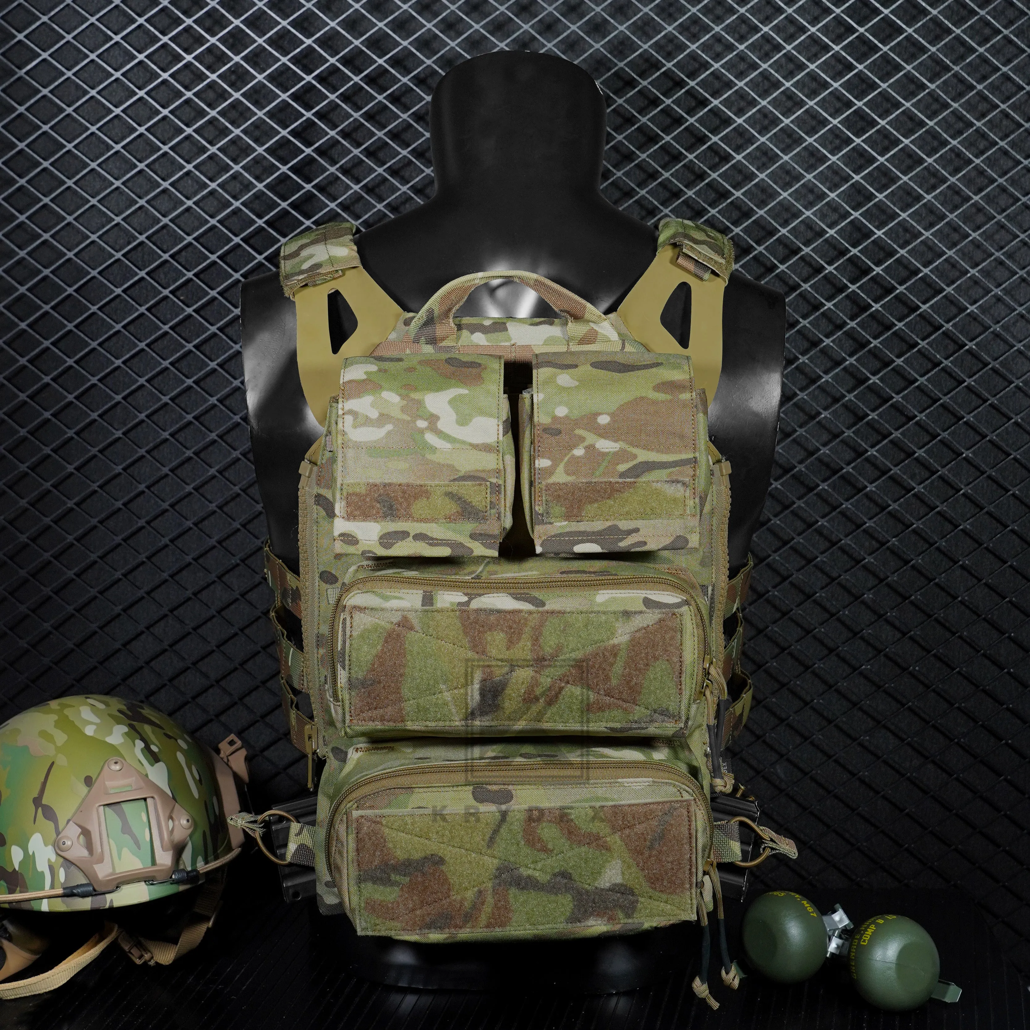 KRYDEX Tactical Modular Zip On Backpack for CPC NCPC JPC 2.0 AVS Vest Zipper Molle Back Panel