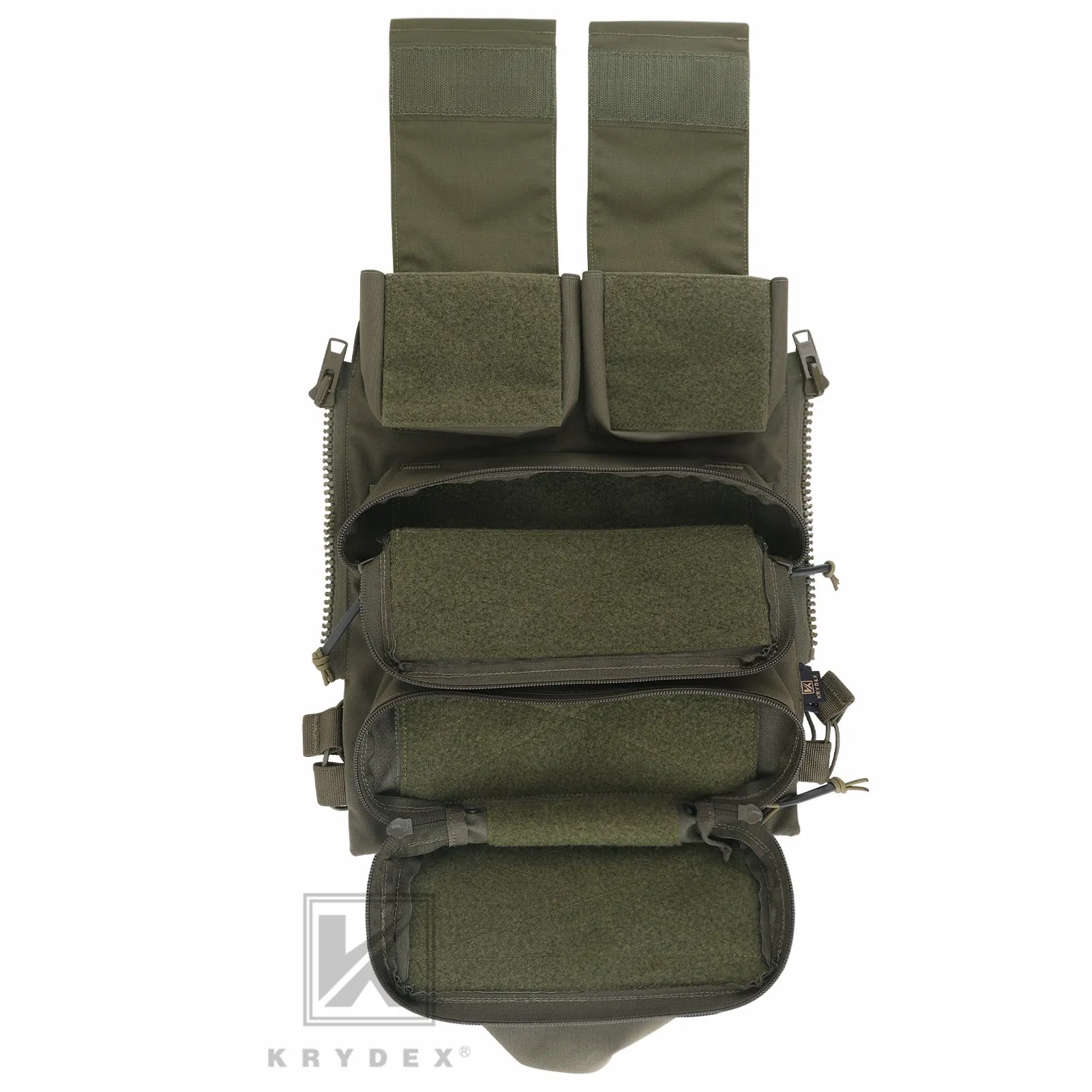 KRYDEX Tactical Modular Zip On Backpack for CPC NCPC JPC 2.0 AVS Vest Zipper Molle Back Panel