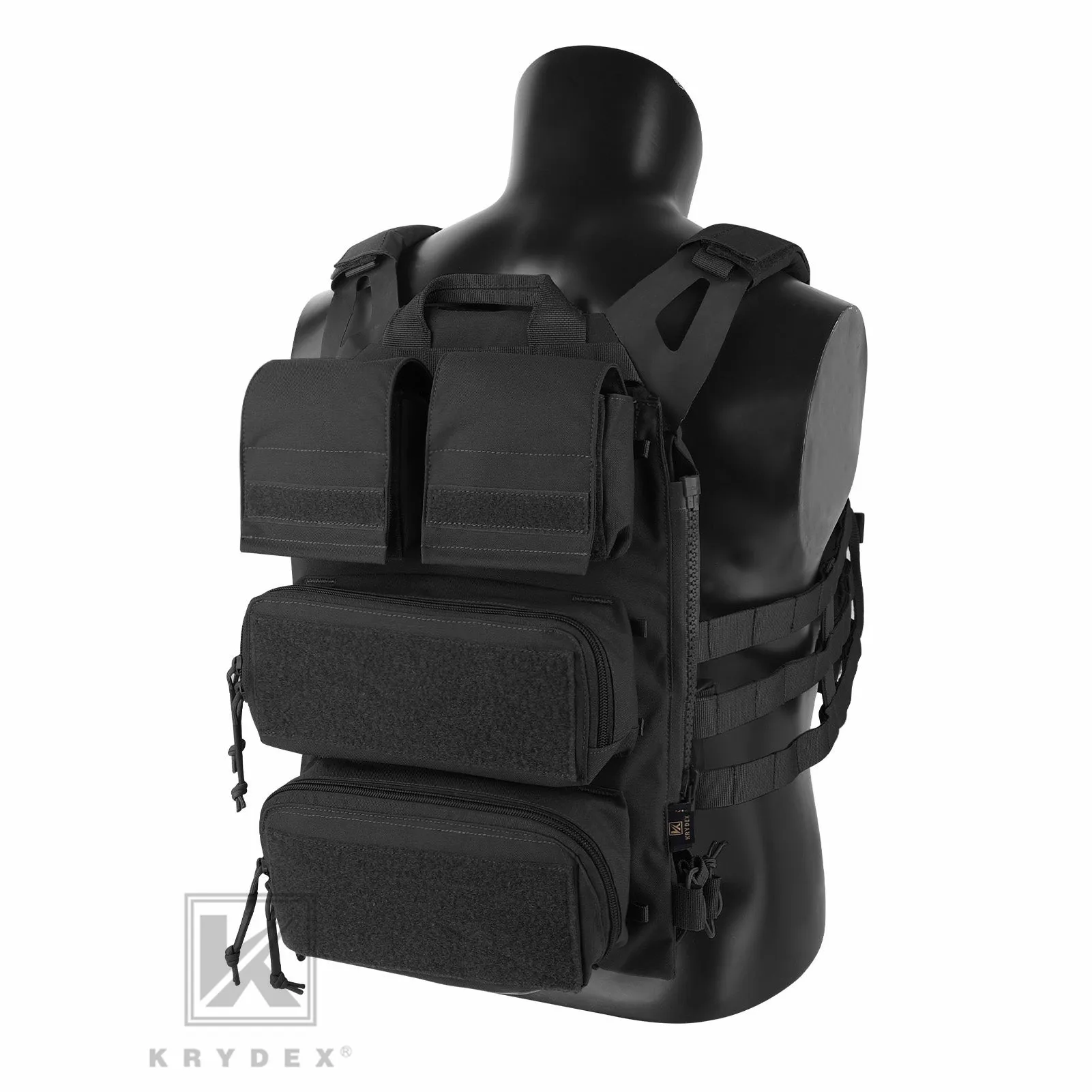 KRYDEX Tactical Modular Zip On Backpack for CPC NCPC JPC 2.0 AVS Vest Zipper Molle Back Panel