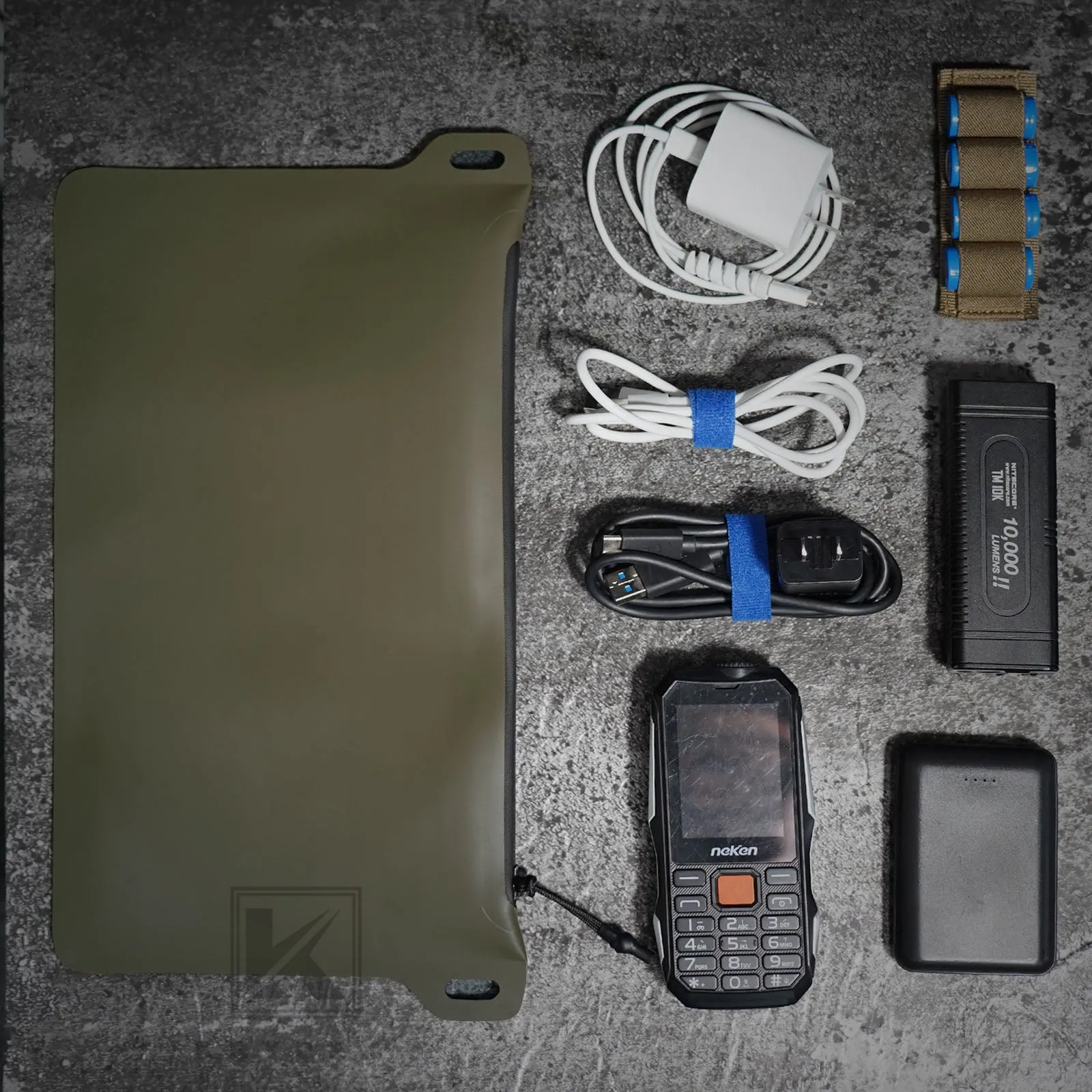 Krydex Tactical Waterproof Tool Gear Pouch Zippered Outdoor Organizer Bag Multi-Purpose Range Bag