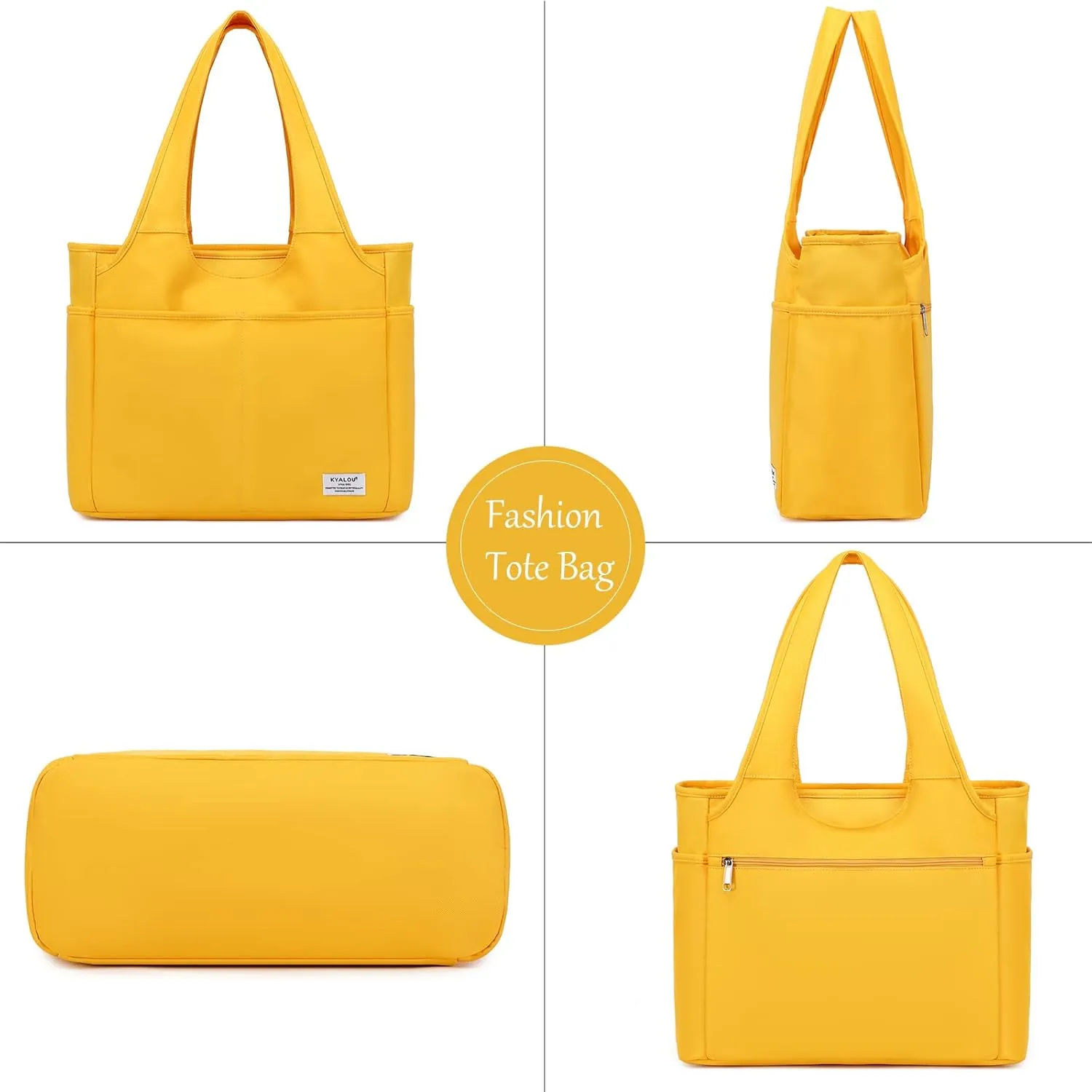 KYALOU Utility Large Tote Bag, Women Casual Shoulder Bags for Work Gym Beach Travel Shopping Grocery College
