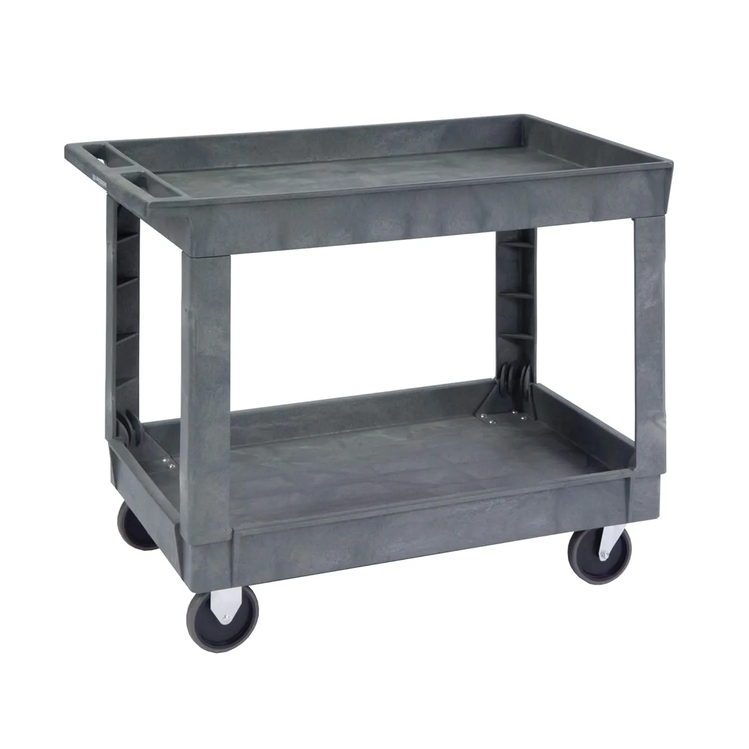 Lakeside 2523 Deep Well Utility Cart, Plastic, 2 Shelves, 500 lb. Capacity, Gray