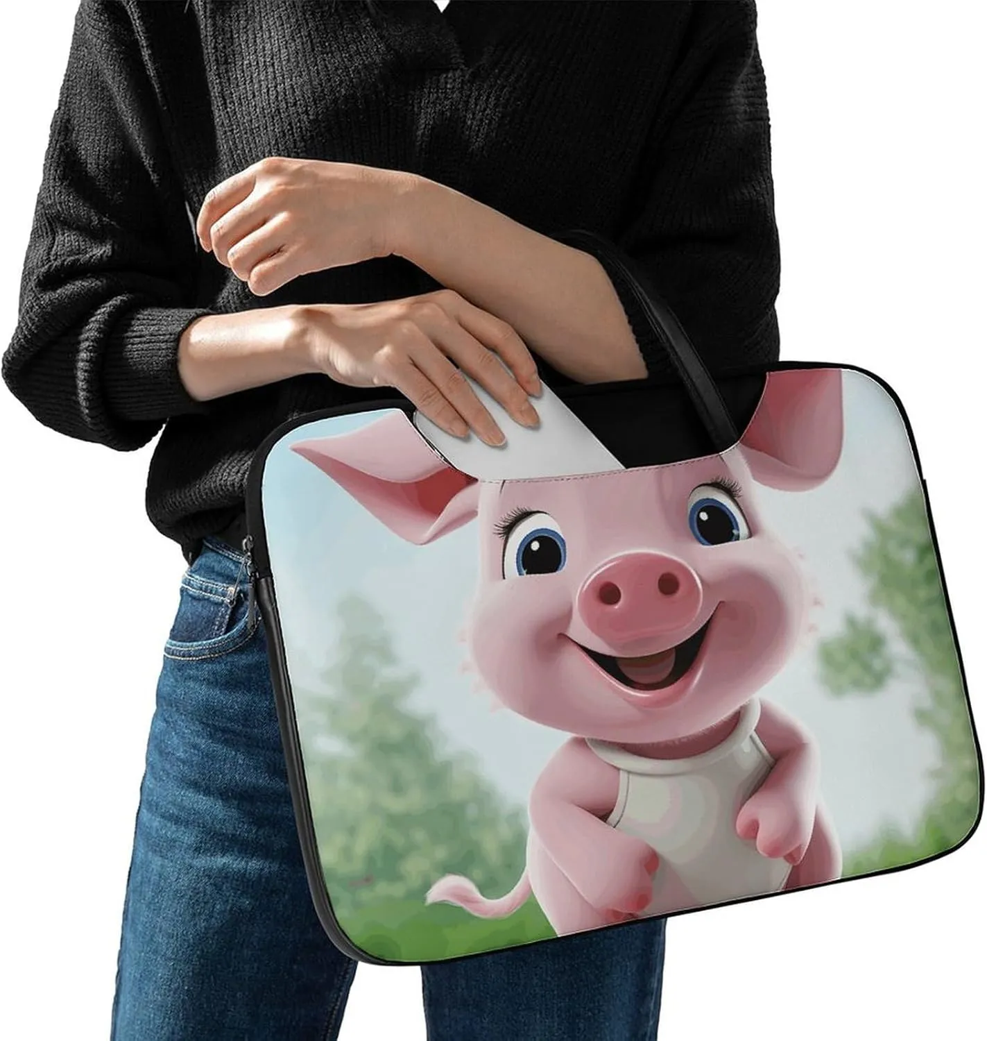 Laptop Shoulder Bag 16.5 Inch Laptop Bag North American Bald Eagle Computer Bag Messenger Bag for Men Women
