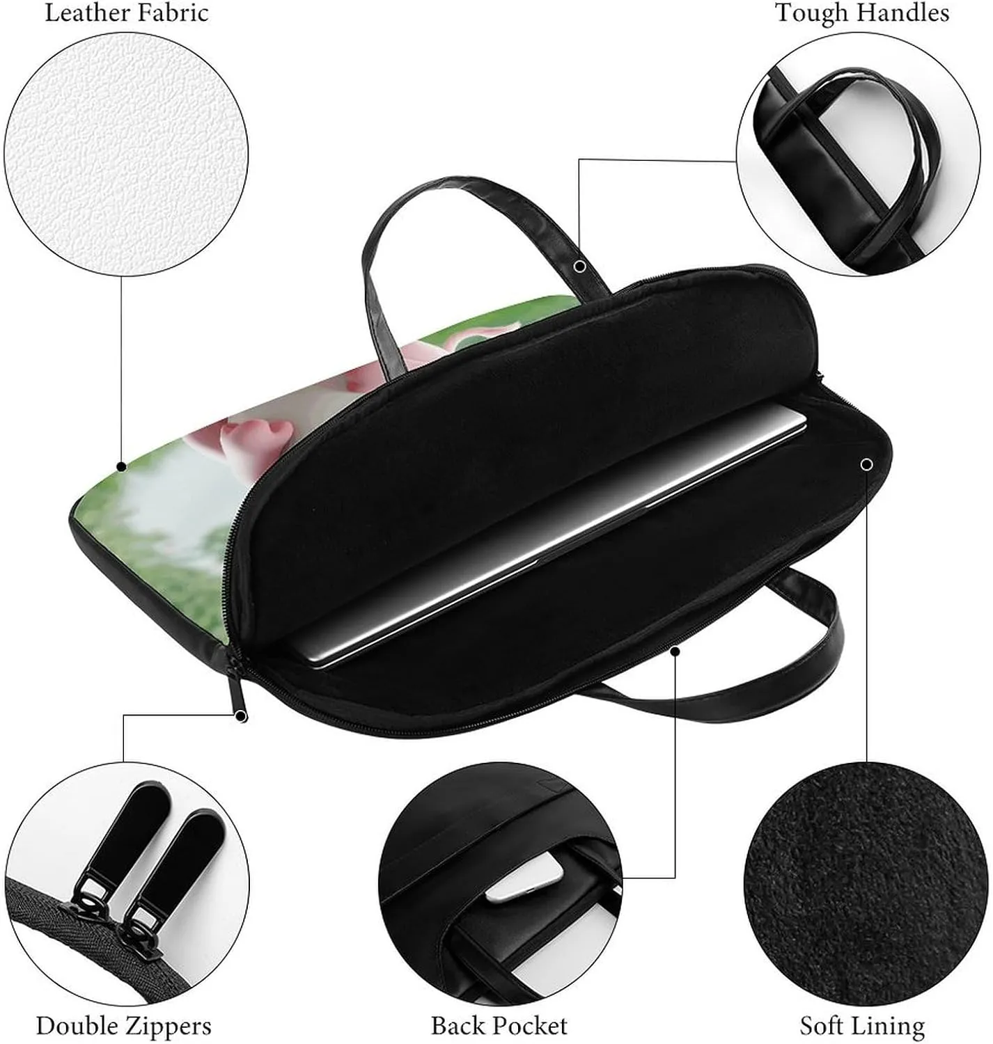 Laptop Shoulder Bag 16.5 Inch Laptop Bag North American Bald Eagle Computer Bag Messenger Bag for Men Women