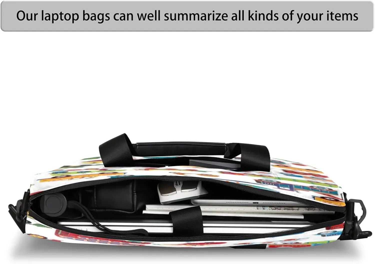 Laptop Shoulder Bag Compatible with Handle, Messenger Shoulder Case for Tablet, Laptop Carrying Case