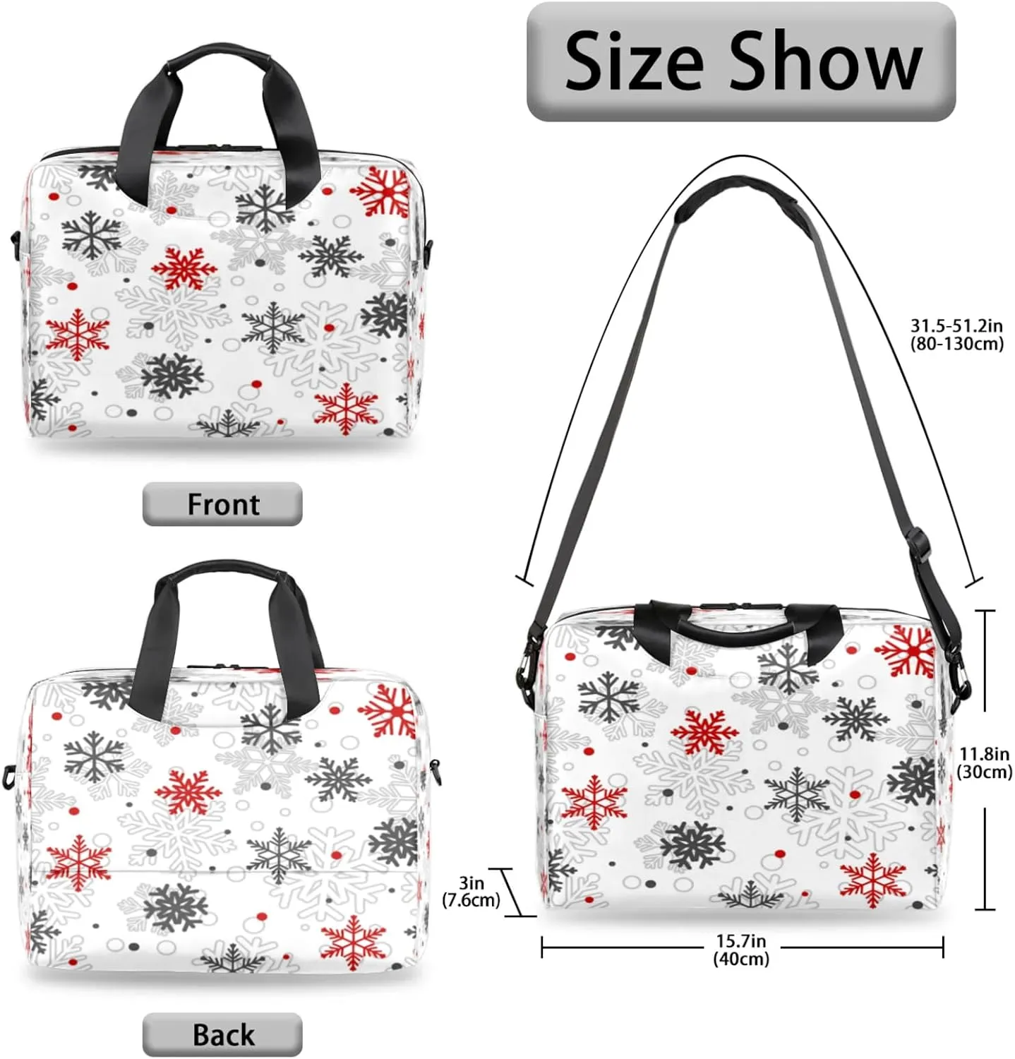 Laptop Shoulder Bag Compatible with Handle, Messenger Shoulder Case for Tablet, Laptop Carrying Case