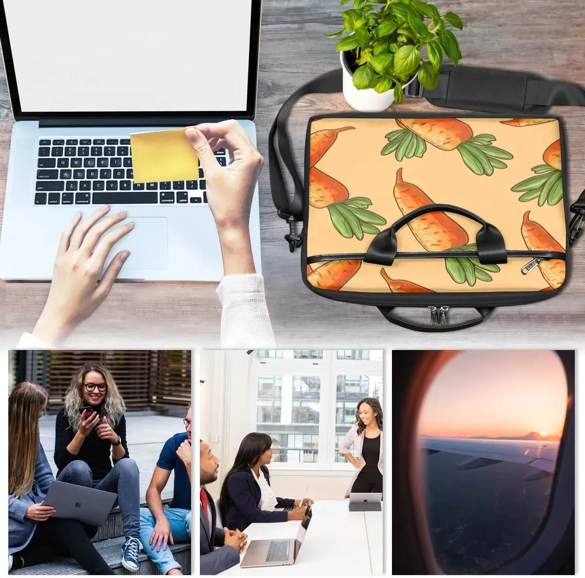 Laptop Shoulder Bag for 13-15 Inch Waterproof Laptop Sleeve Case Bag Slim Computer Carry Case Computer Cases for Laptops