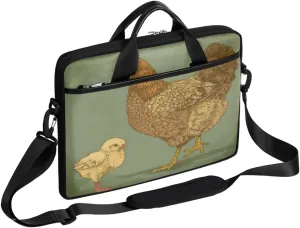Laptop Shoulder Bag Hen Chicken Chick Laptop Sleeve Carrying Case Slim Briefcase Waterproof Computer Tote Bag Compatible with 14 15 15.6 Inch Notebook Computer Tablet