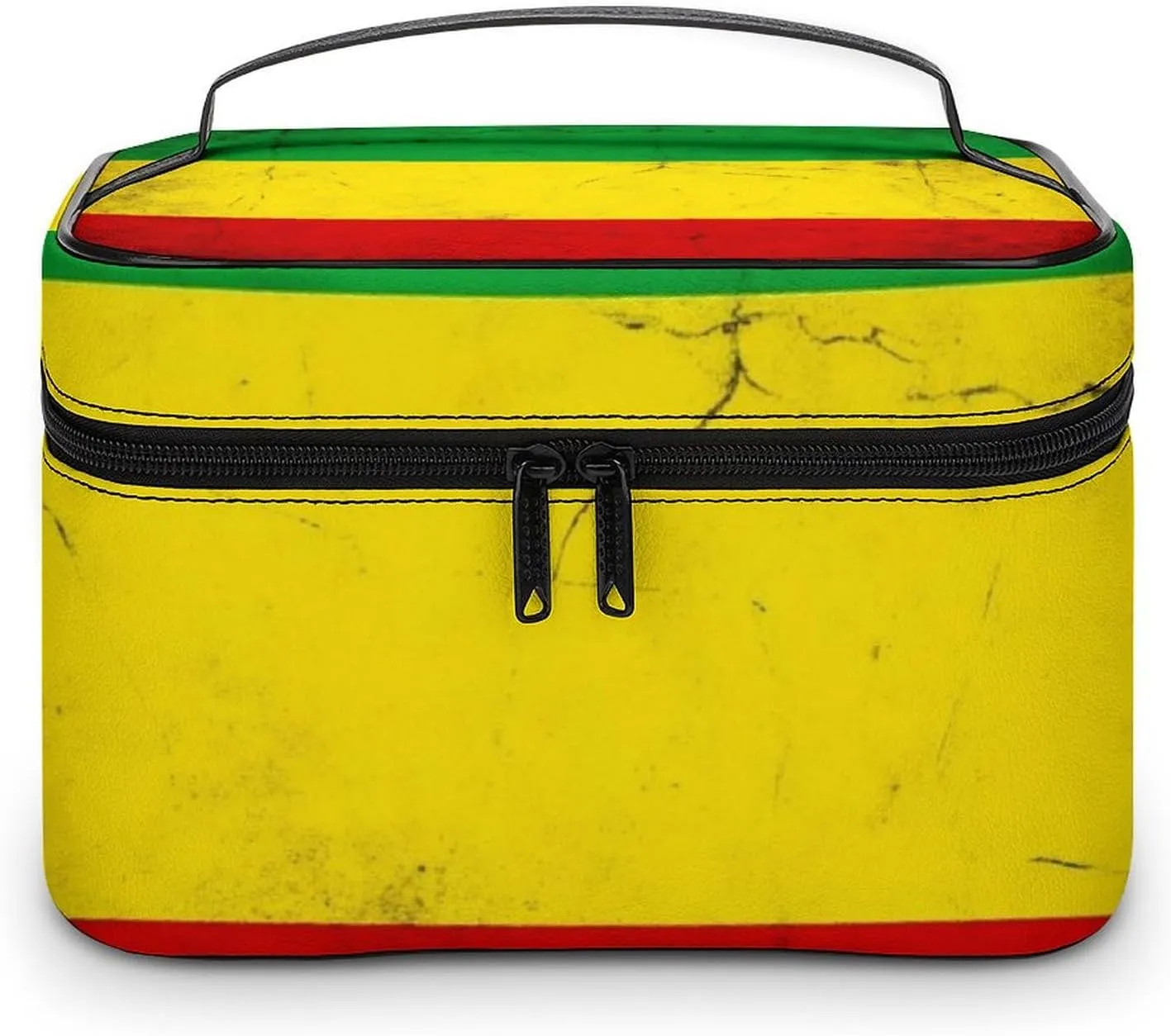 Large Capacity Makeup Bag for Women, Multifunctional Portable Cosmetic Case Red Yellow Green Rasta Flag Toiletry Organizer Bag Travel Accessories