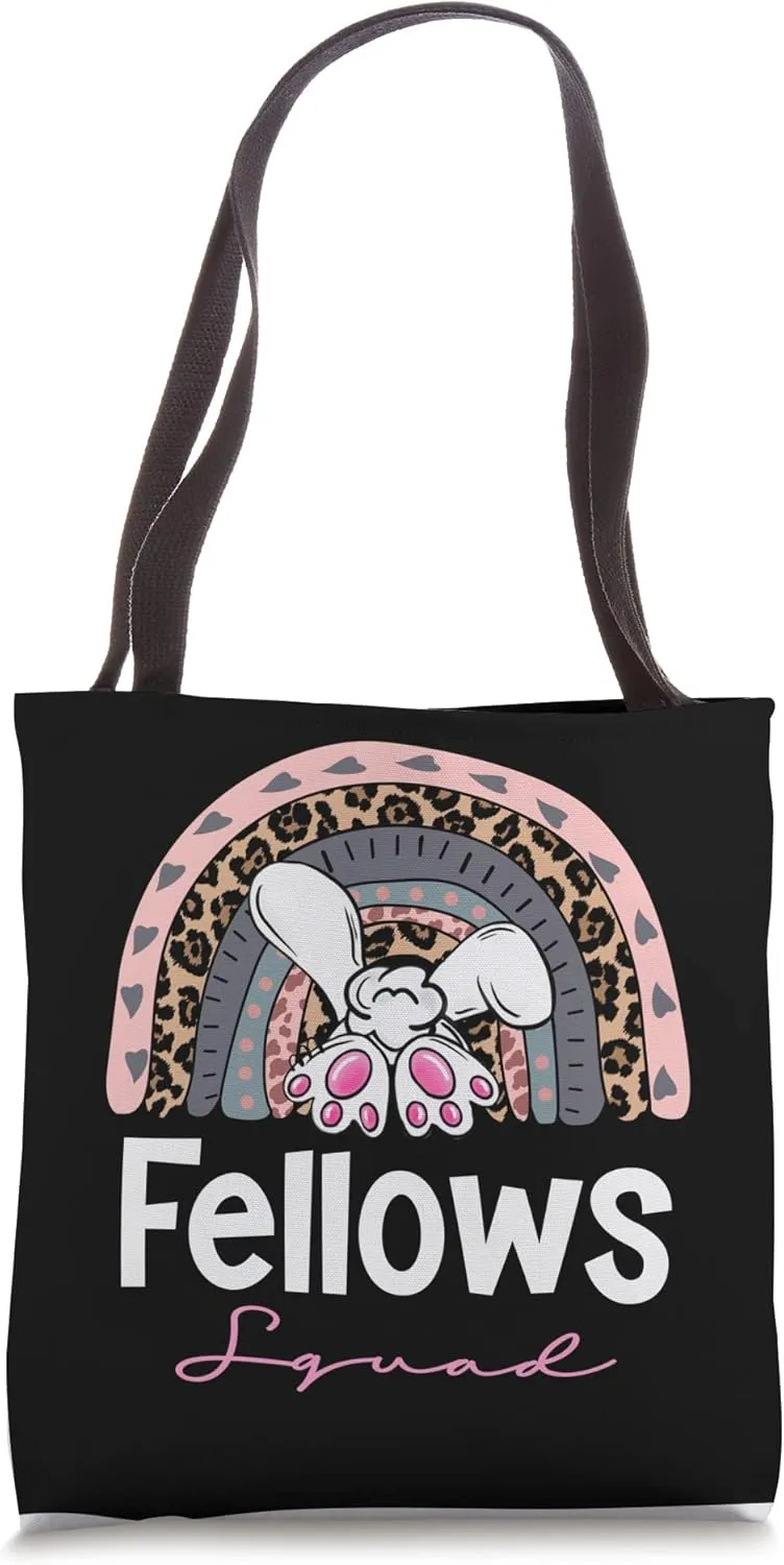 Leopard Boho Rainbow Easter School Team, Fellows Squad Tote Bag