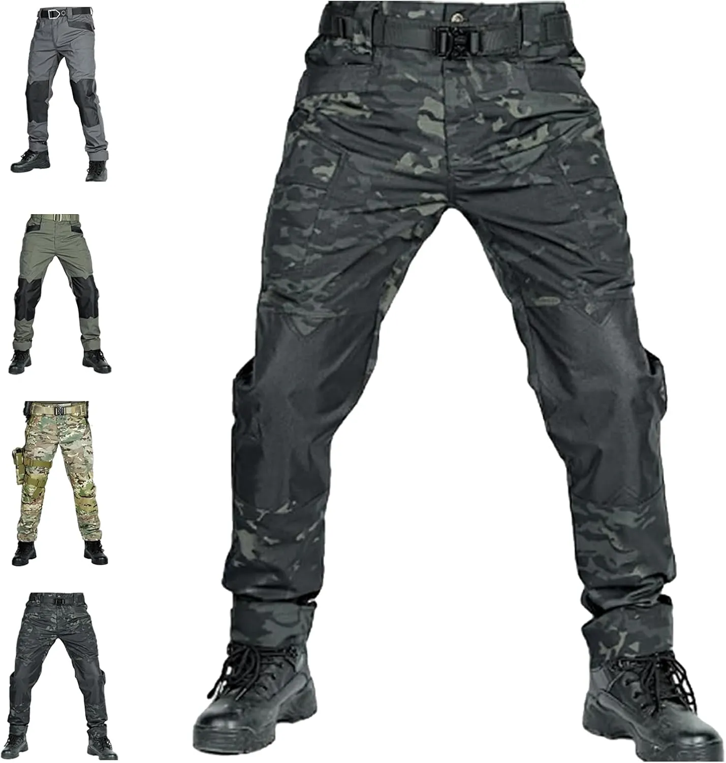 LeSpartan Tactical Pants, Ripstop Water Repellent Lightweight Casual Cargo Pants, Lightweight Quick-Drying